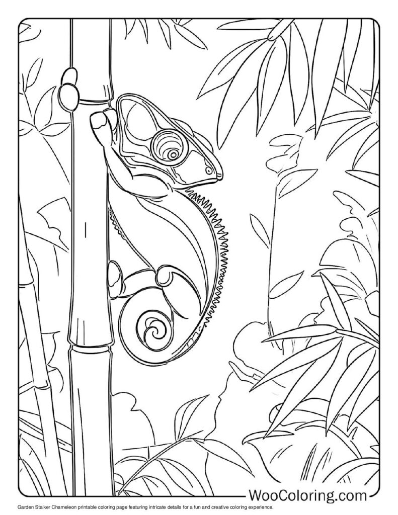 100  Chameleon coloring pages  Free PDF To Print  - 33