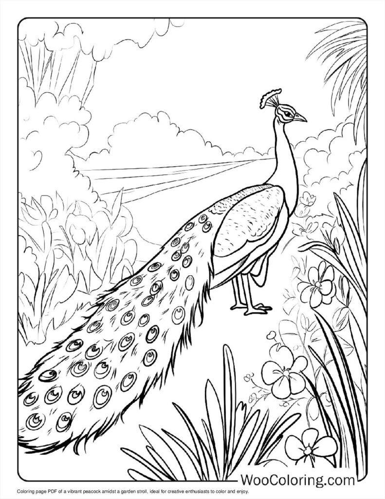 100  Peacock coloring pages  Free PDF To Print  - 26