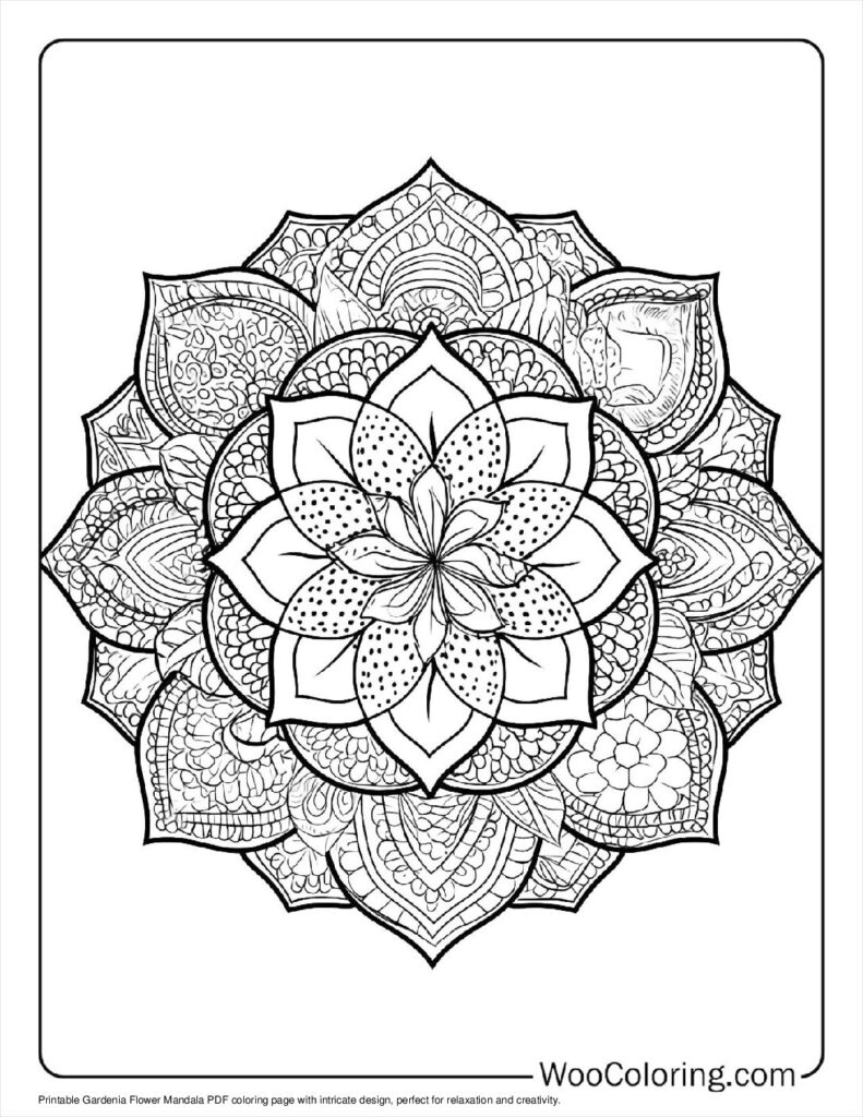 100  Flower Mandala coloring pages  Free PDF To Print  - 11