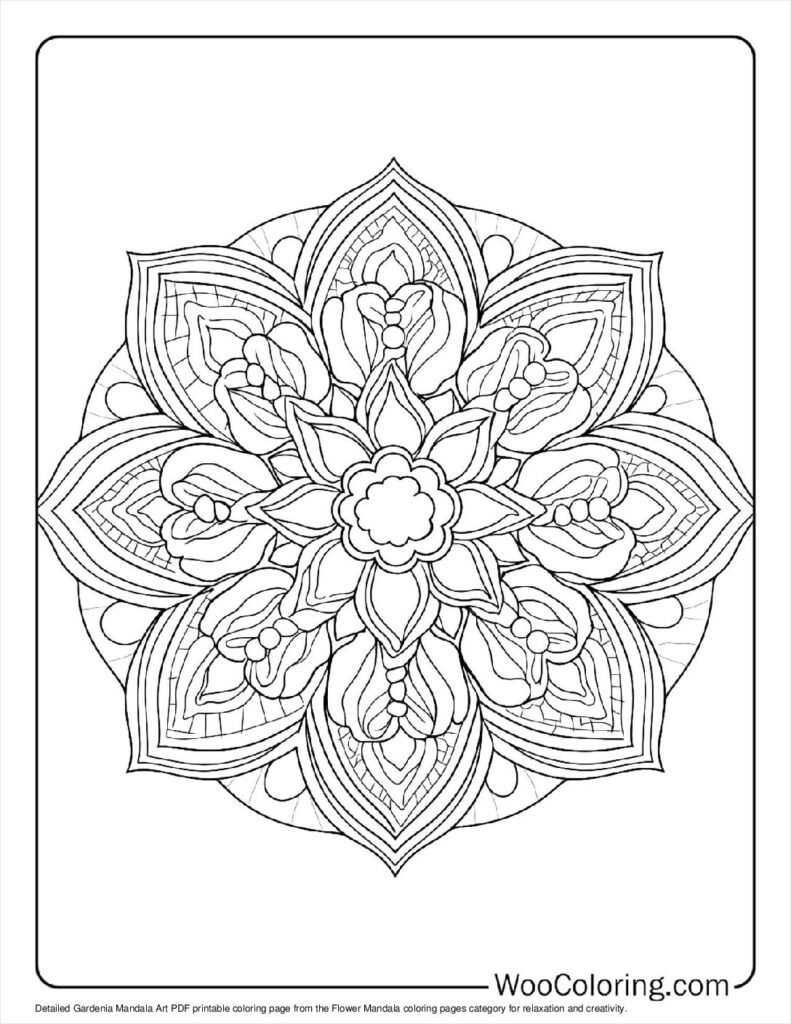 100  Flower Mandala coloring pages  Free PDF To Print  - 69