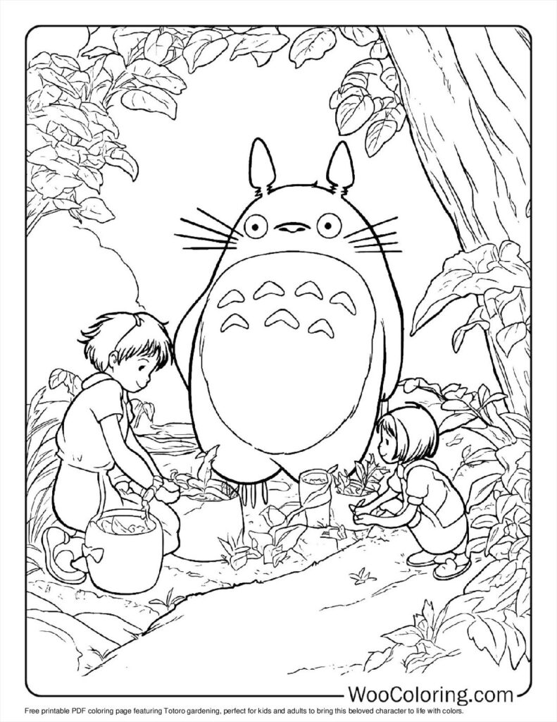 100  Totoro coloring pages  Free PDF To Print  - 30