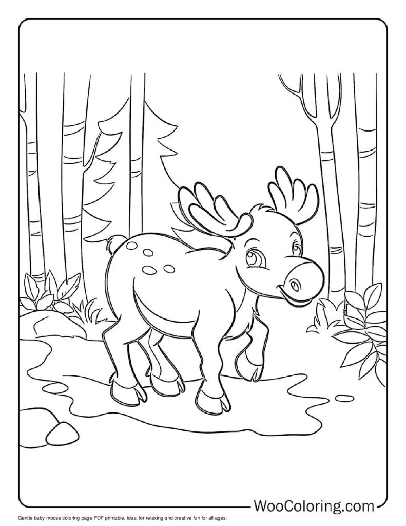 100  Moose coloring pages  Free PDF To Print  - 23