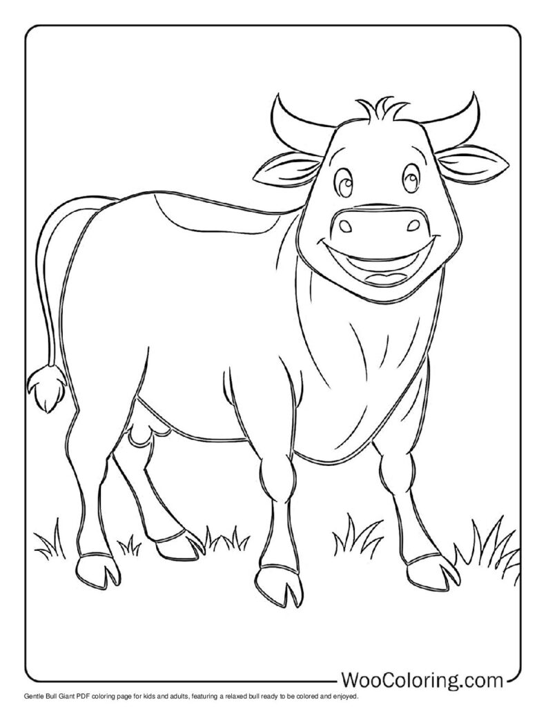 100  Bull coloring pages  Free PDF To Print  - 53