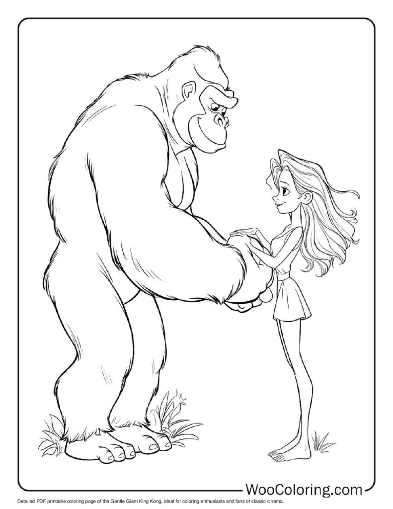 100  King Kong coloring pages  Free PDF To Print  - 19