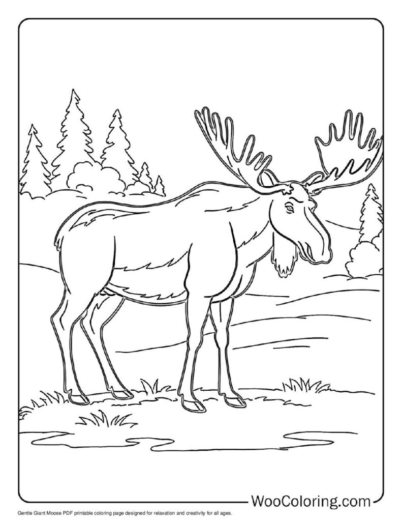 100  Moose coloring pages  Free PDF To Print  - 70