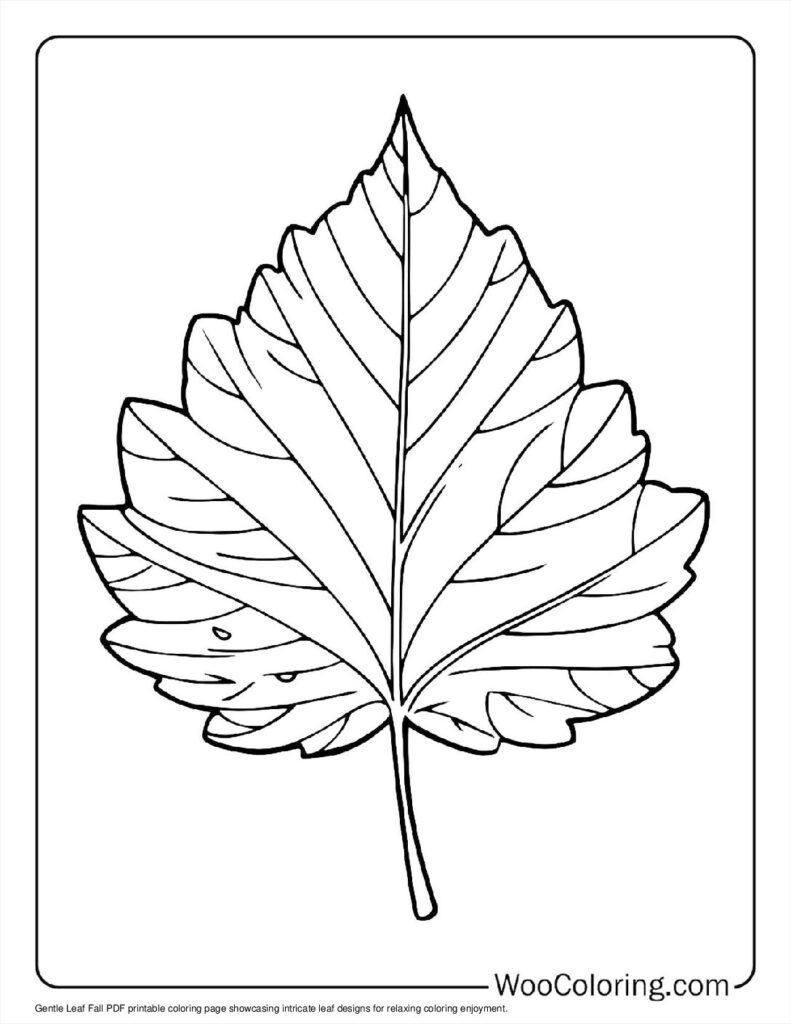 100  Leaf coloring pages  Free PDF To Print  - 16