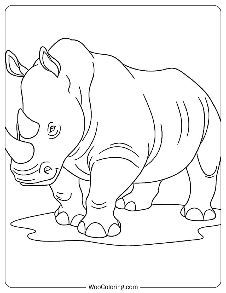 100  Rhino coloring pages  Free PDF To Print  - 55