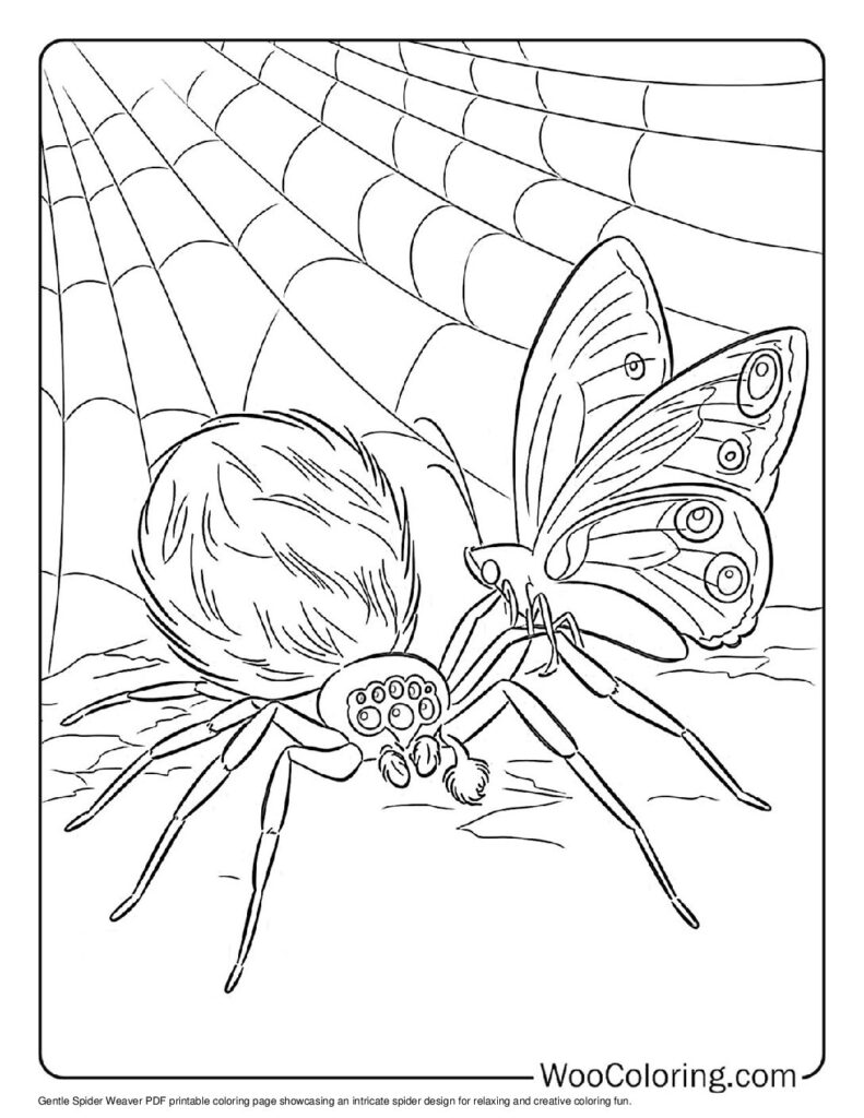 100  Spider coloring pages  Free PDF To Print  - 37