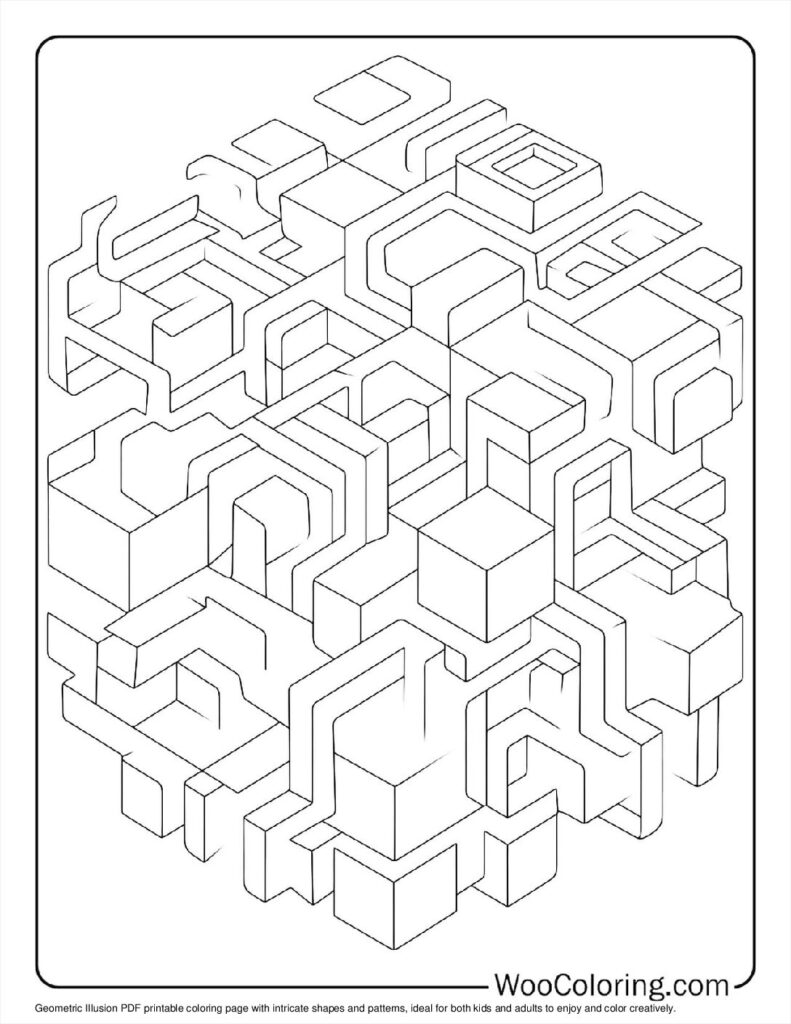 100  Geometric coloring pages  Free PDF To Print  - 40
