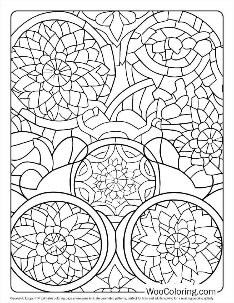 100  Geometric coloring pages  Free PDF To Print  - 23