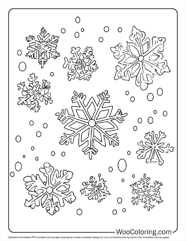 100  Snowflake coloring pages  Free PDF To Print  - 16