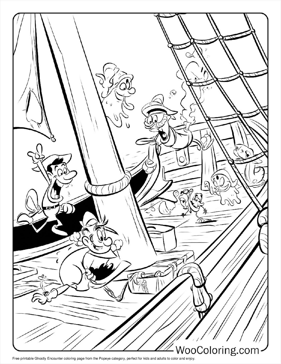 100+ Popeye coloring pages (Free PDF To Print) | Woo Coloring
