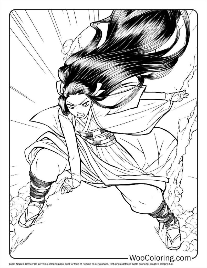 100  Nezuko coloring pages  Free PDF To Print  - 3