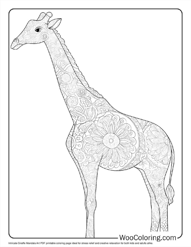 Giraffe Mandala Art (1)