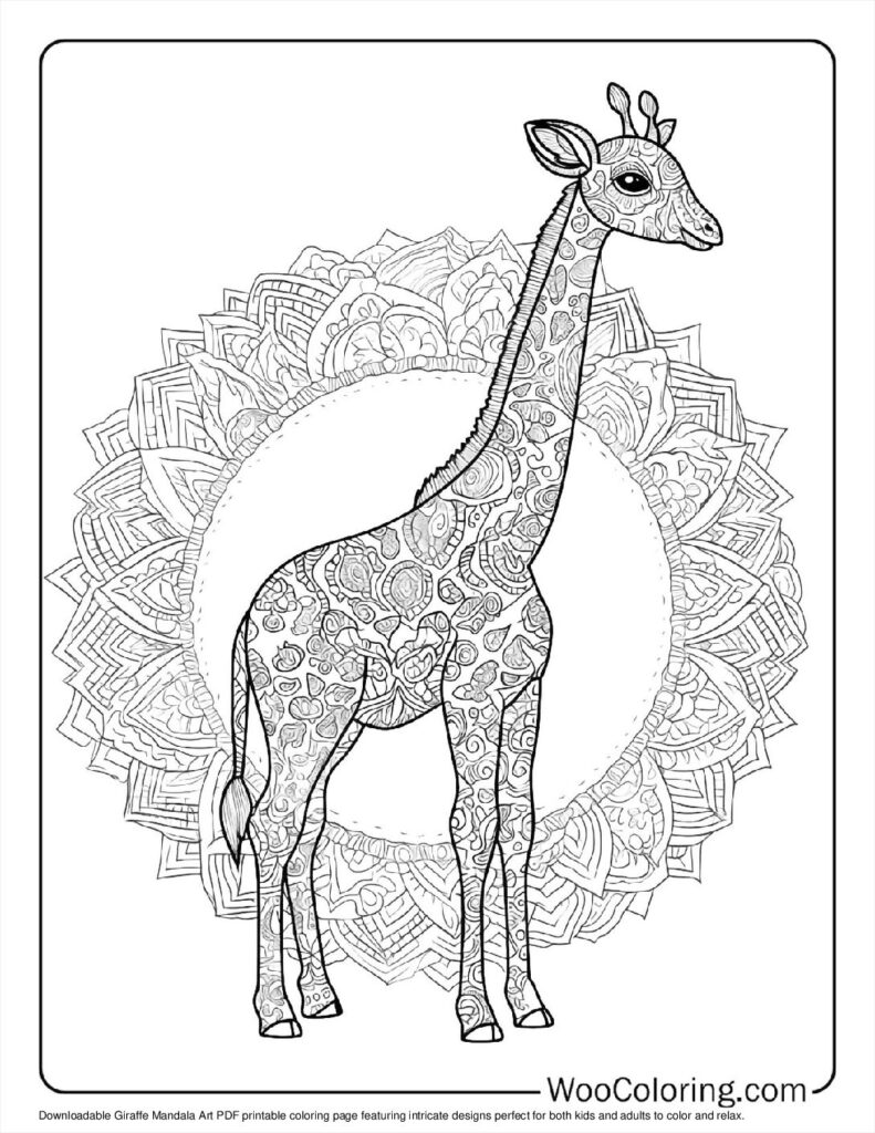 Giraffe Mandala Art