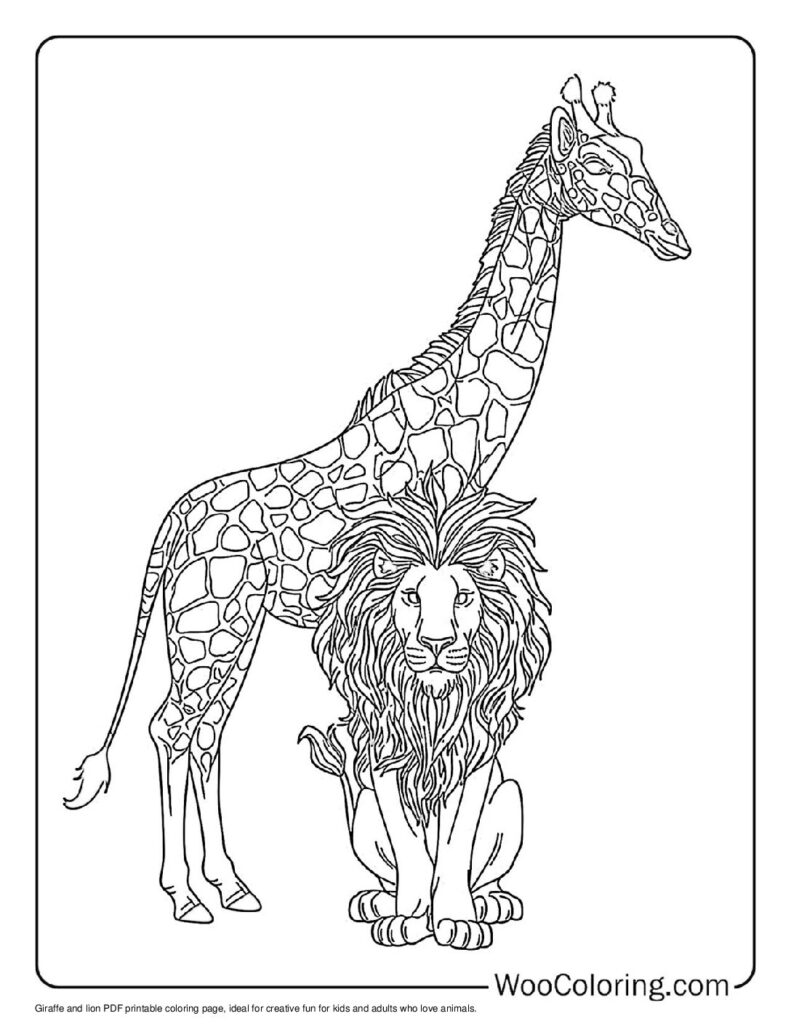 100  Giraffe coloring pages  Free PDF To Print  - 43
