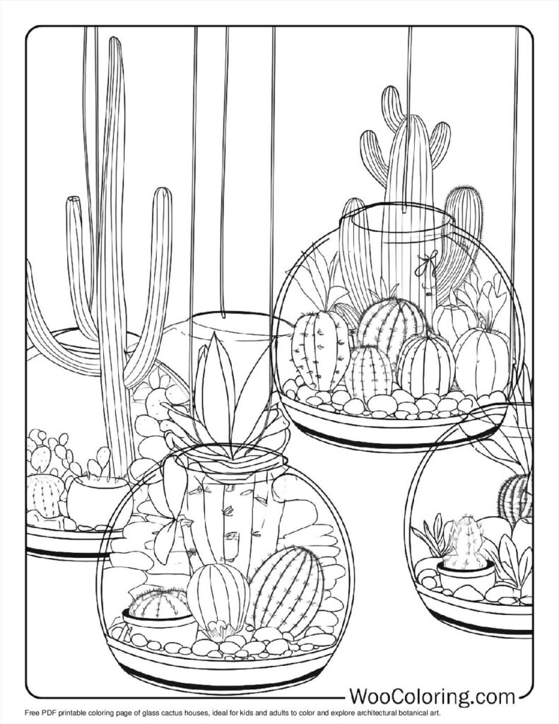 100  Cactus coloring pages  Free PDF To Print  - 39