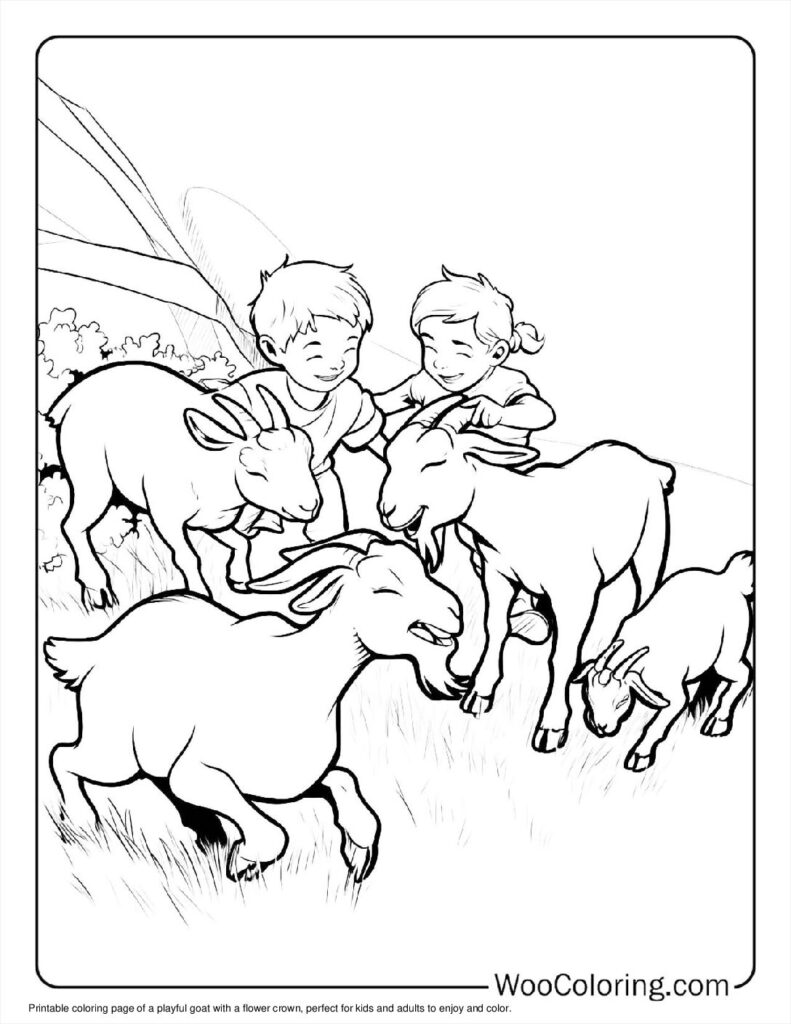 100  Goat coloring pages  Free PDF To Print  - 94