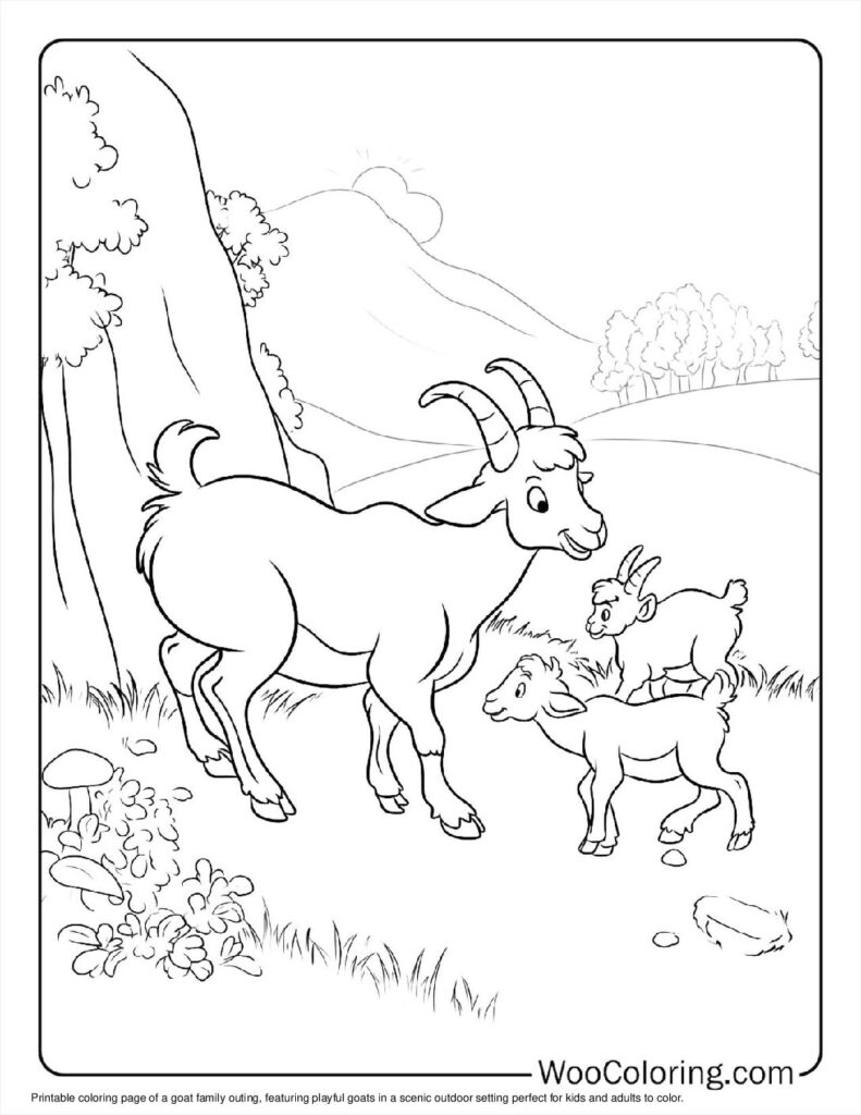 100  Goat coloring pages  Free PDF To Print  - 70
