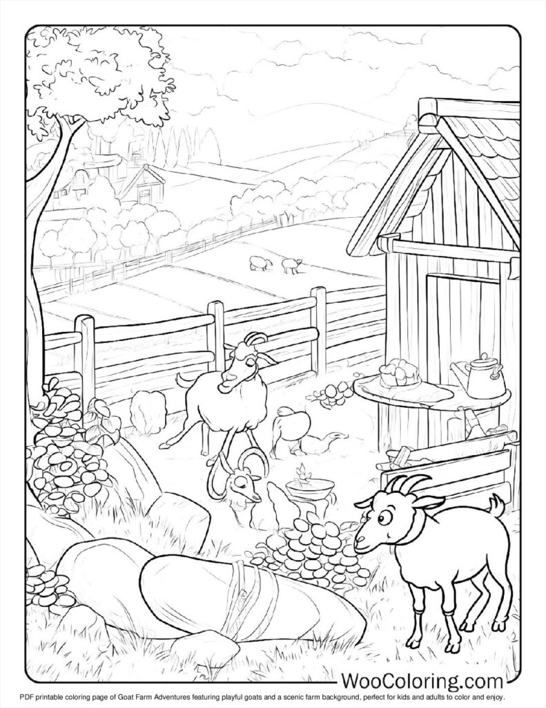 100  Goat coloring pages  Free PDF To Print  - 79