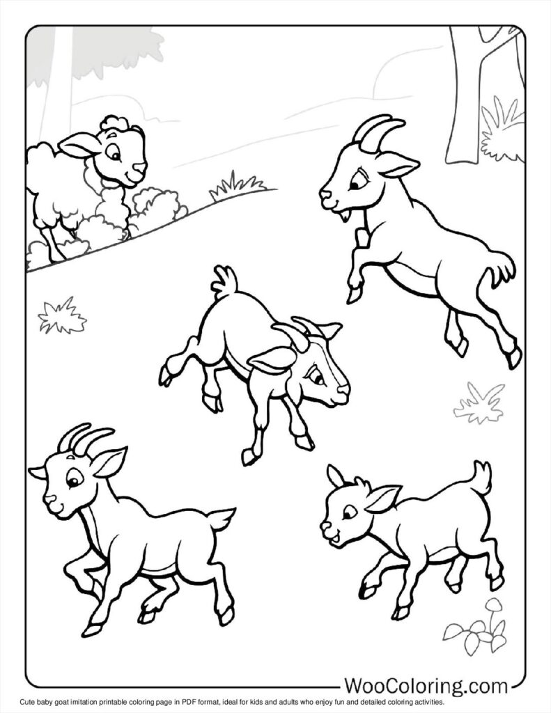 100  Goat coloring pages  Free PDF To Print  - 14