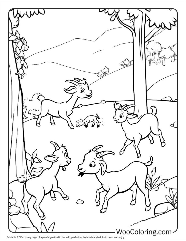 100  Goat coloring pages  Free PDF To Print  - 66