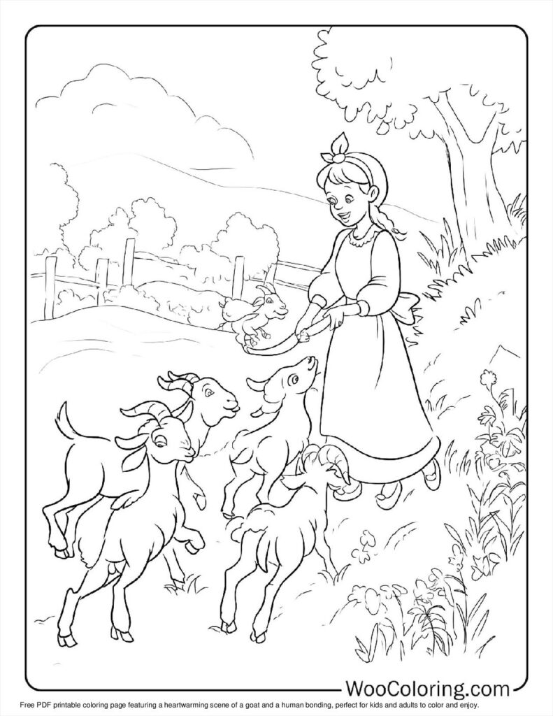 100  Goat coloring pages  Free PDF To Print  - 21