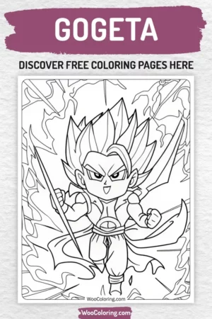 Gogeta coloring pages designs for kids