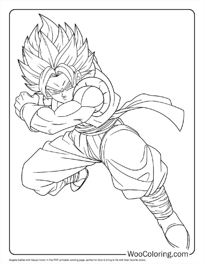 100  Gogeta coloring pages  Free PDF To Print  - 80