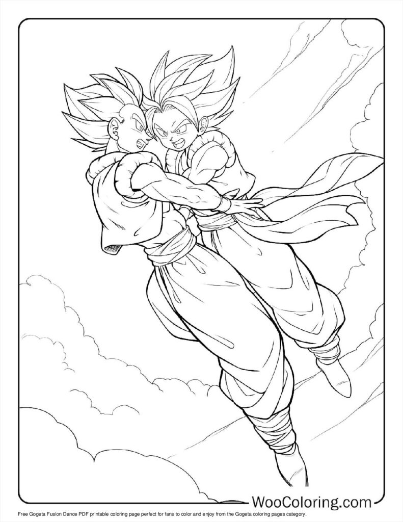 100  Gogeta coloring pages  Free PDF To Print  - 9