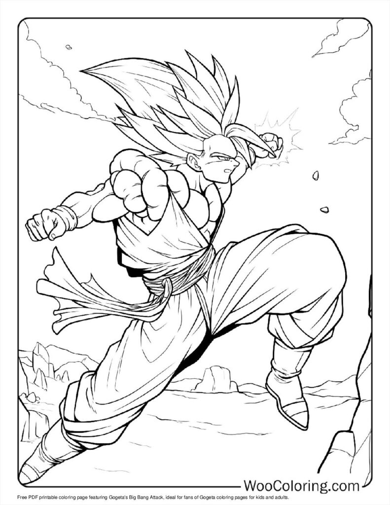 100  Gogeta coloring pages  Free PDF To Print  - 44