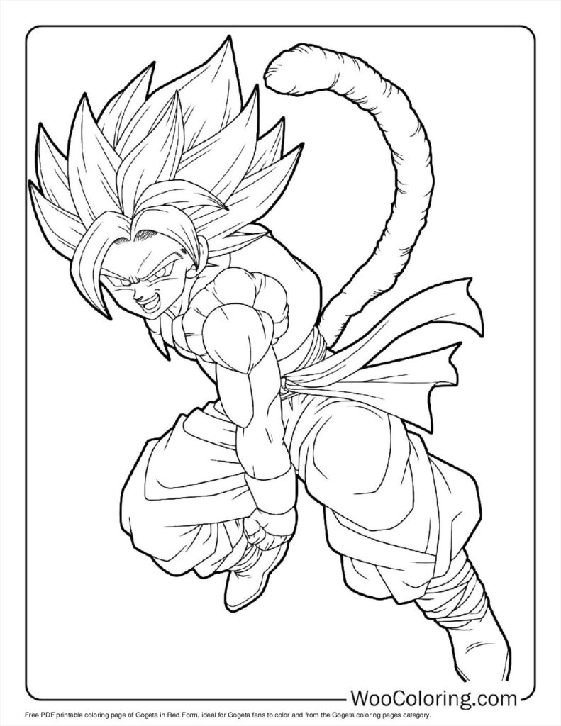100  Gogeta coloring pages  Free PDF To Print  - 57