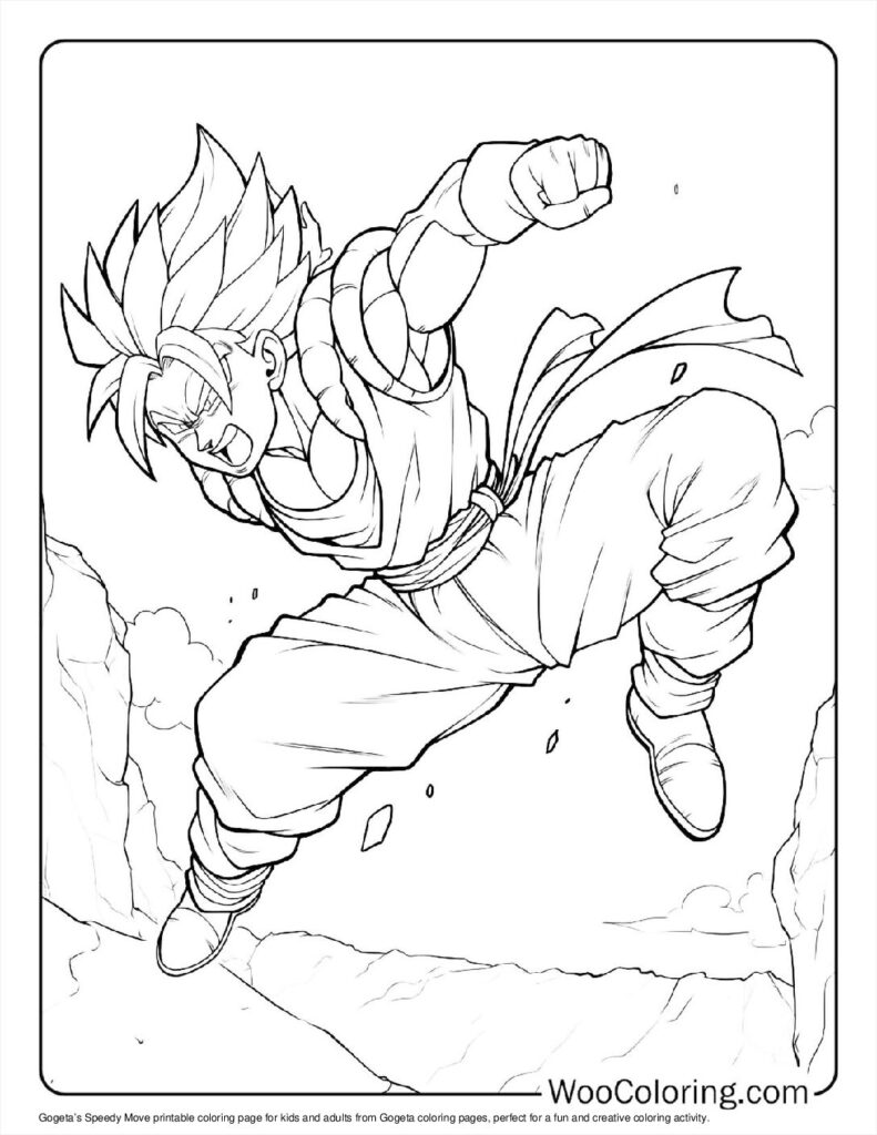100  Gogeta coloring pages  Free PDF To Print  - 86
