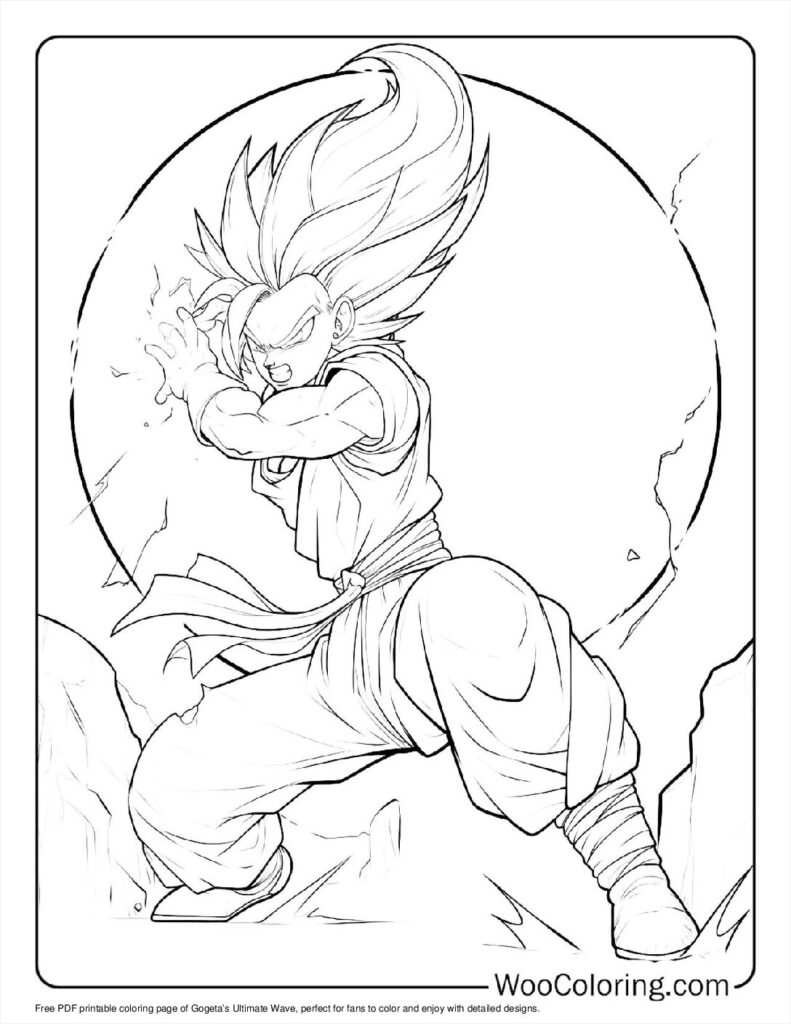 100  Gogeta coloring pages  Free PDF To Print  - 3