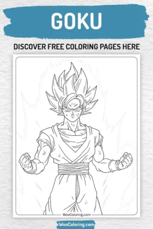 Goku coloring pages designs for boys