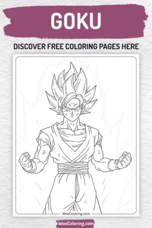 Goku coloring pages designs for kids
