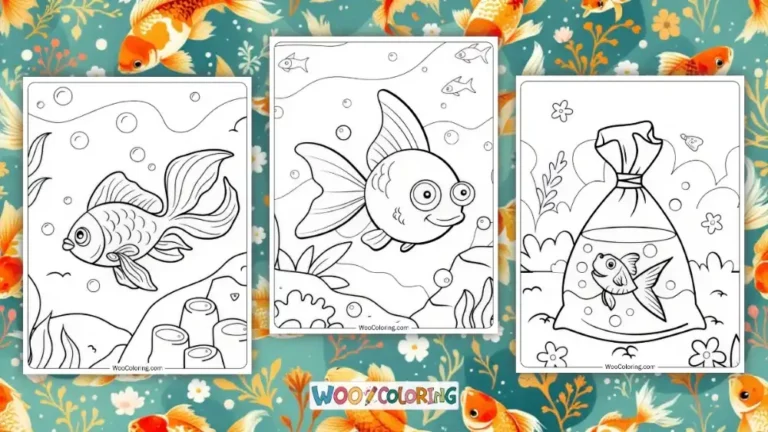 Goldfish Coloring Pages Design Image