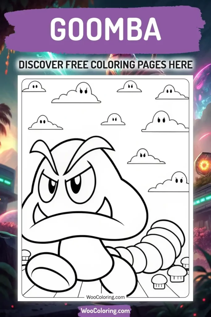 Goomba coloring pages designs from video game