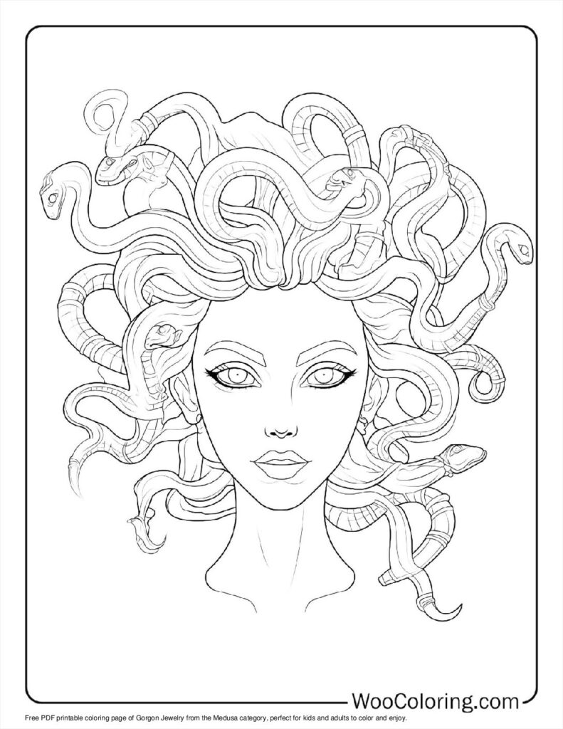 100  Medusa coloring pages  Free PDF To Print  - 19
