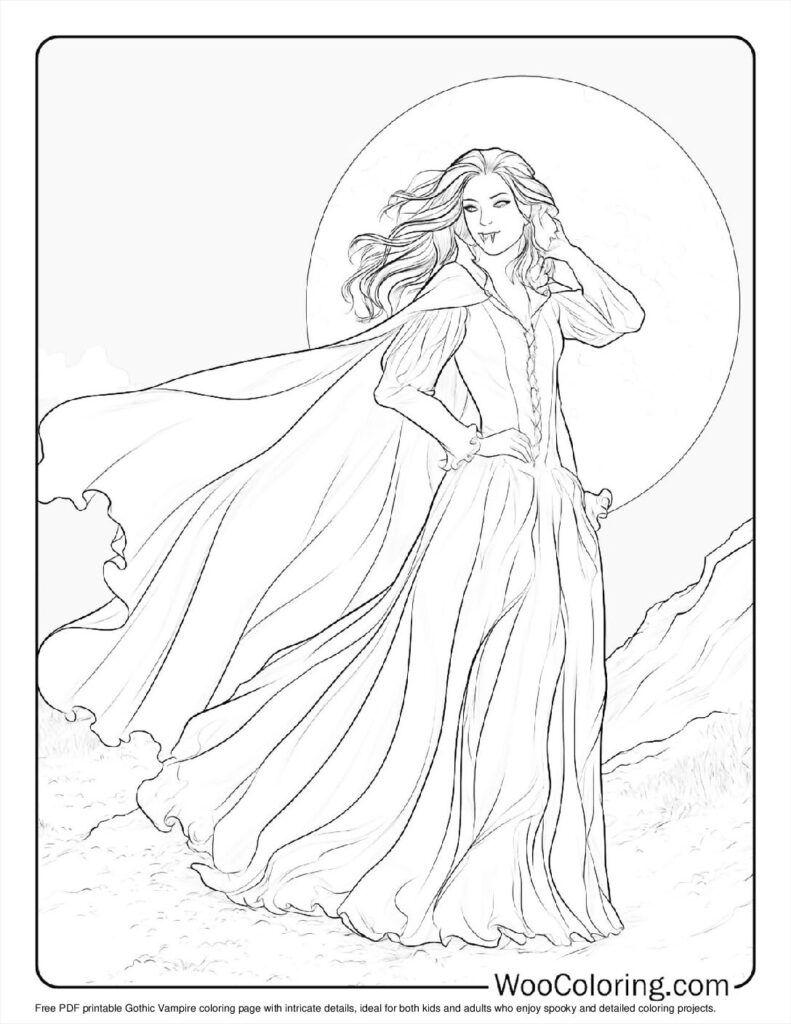 100 Vampire coloring pages Free PDF To Print - 4