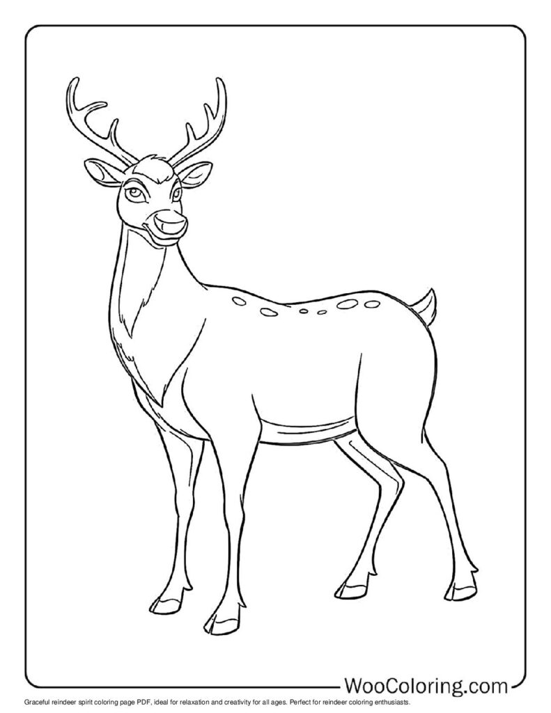 100  Reindeer coloring pages  Free PDF To Print  - 59