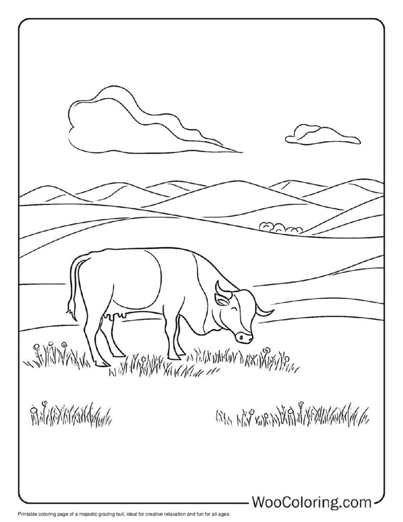 100  Bull coloring pages  Free PDF To Print  - 86