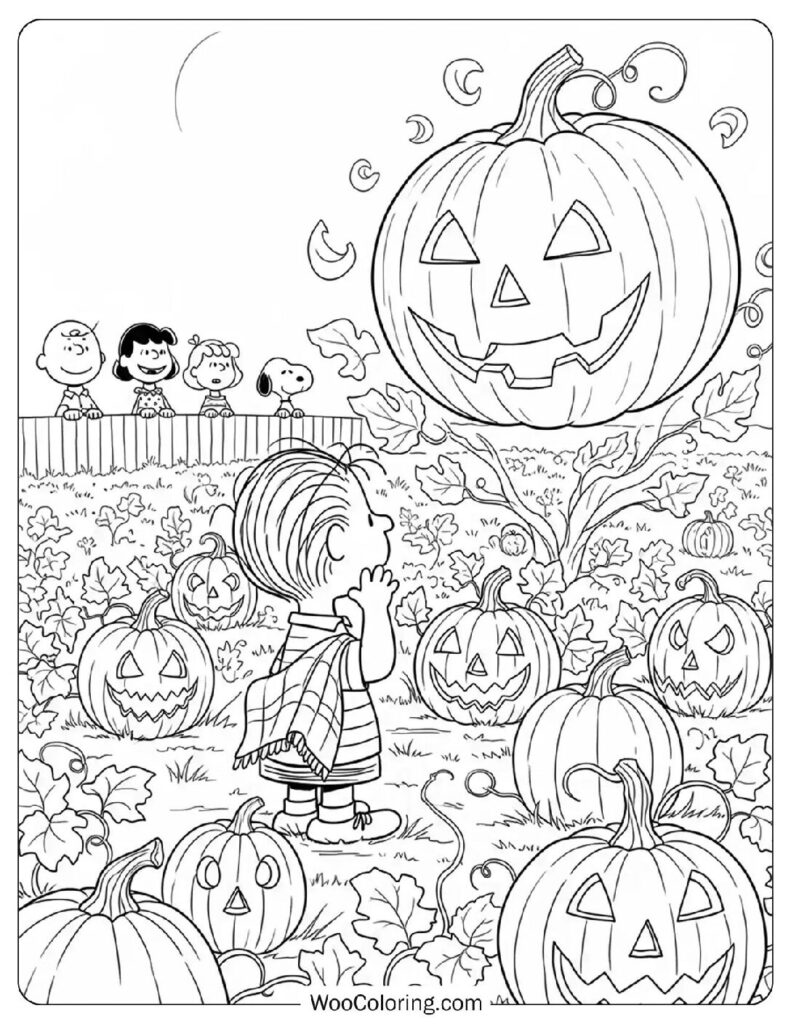 Great Pumpkin Charlie Brown coloring page