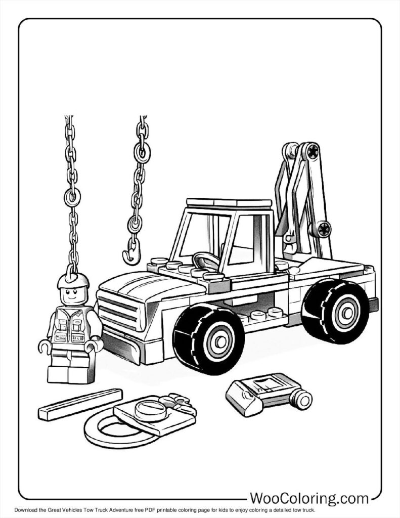 100  Tow Truck coloring pages  Free PDF To Print  - 10