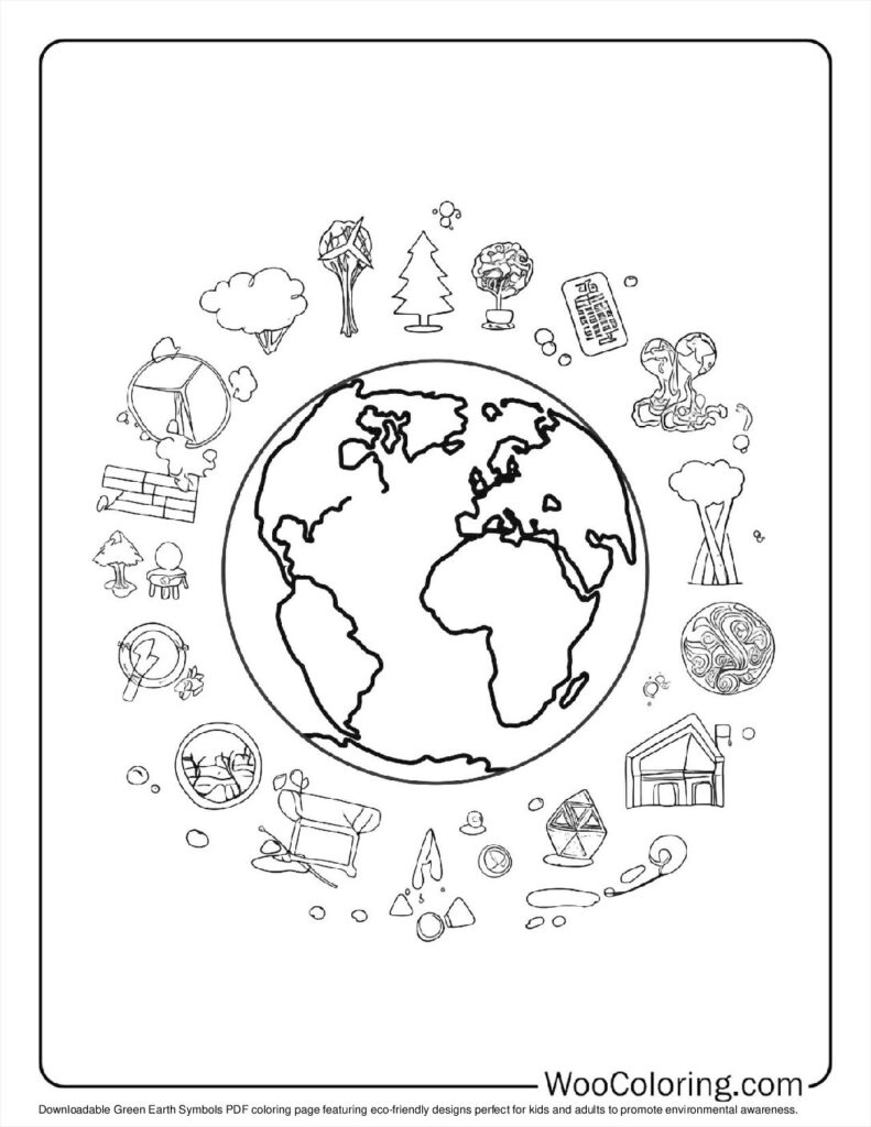 100  Earth coloring pages  Free PDF To Print  - 94