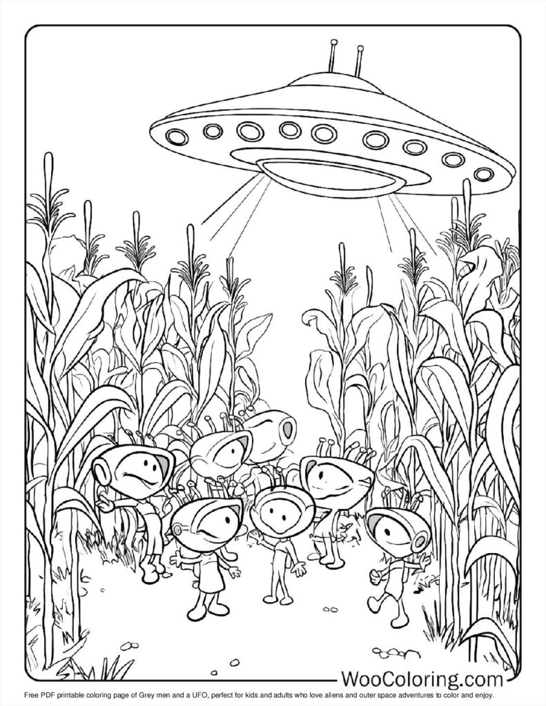 100  Alien coloring pages  Free PDF To Print  - 7