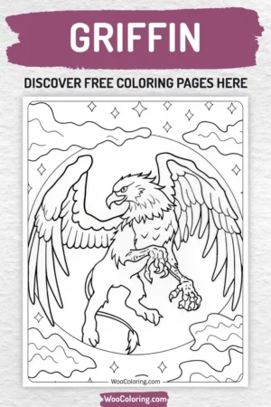 Griffin coloring pages designs for kids
