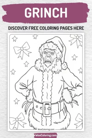Grinch coloring pages designs for kids