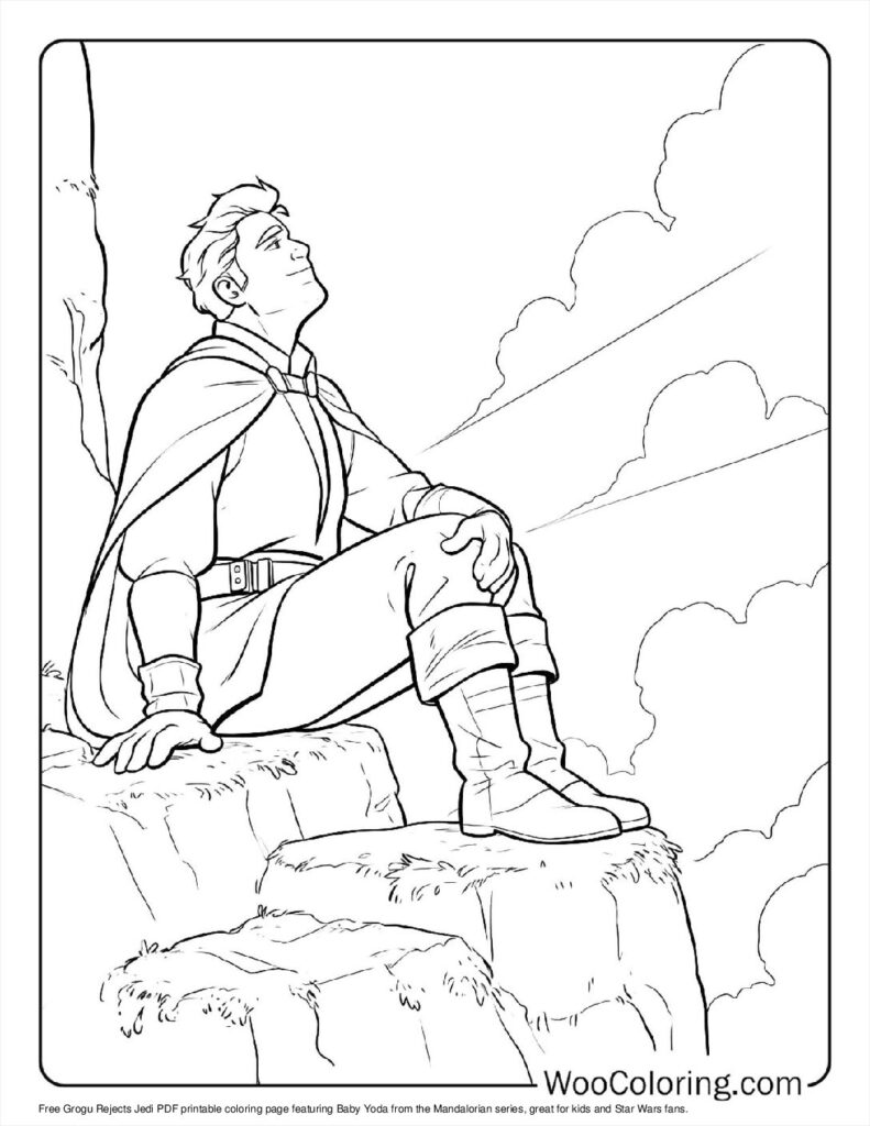 Grogu Rejects Jedi Coloring Page For Kids
