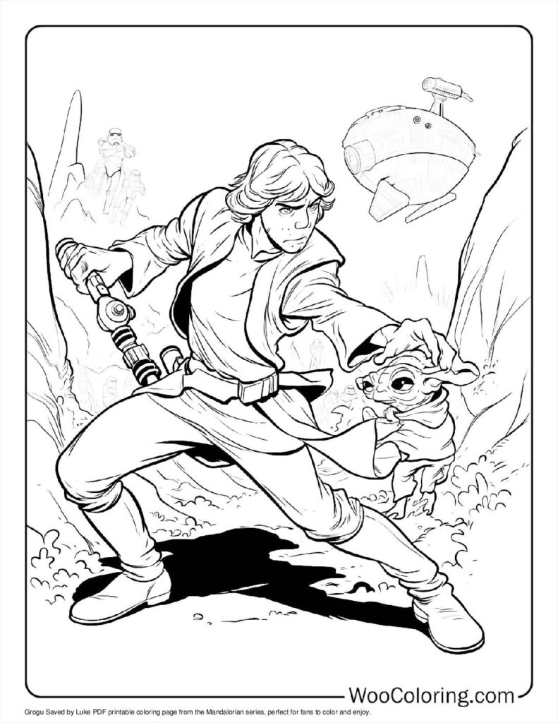 Grogu Saved by Luke